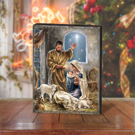 Regal Glory to God Wooden Wall Art by D. Gelsinger - Nativity Holiday Decor - 95677B-DG-4