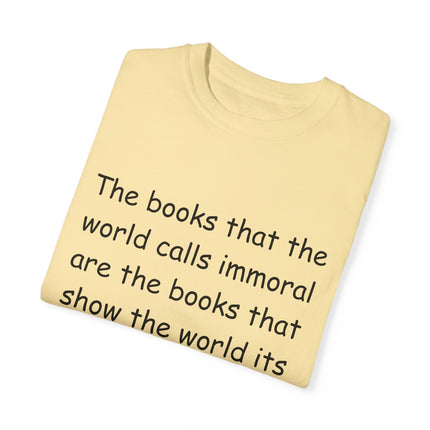 Oscar Wilde Quote Tee – “Books the World Calls Immoral” – Unisex Fit