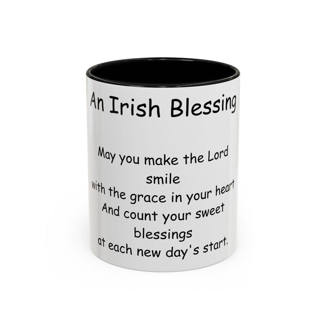 Irish Blessing Accent Mug | 11oz Ceramic Cup for Daily Motivation