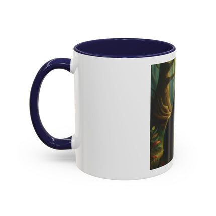 Fairy and Black Cat Forest Coffee Mug – Fantasy Woodland Tea Cup