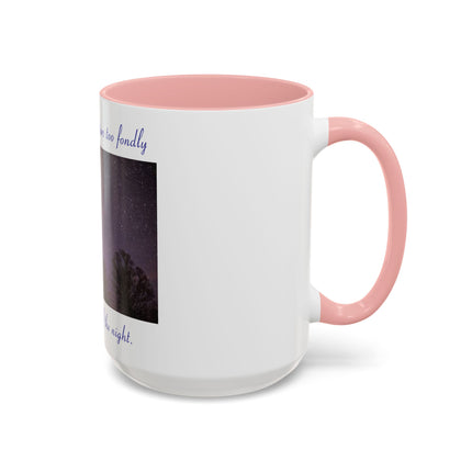Starry Night Inspirational Coffee Mug – 15oz Accent Cup with Poetic Quote