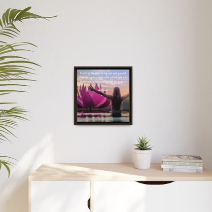 Framed Wall Art - 'Ageless Hippie' Inspirational Yoga Canvas