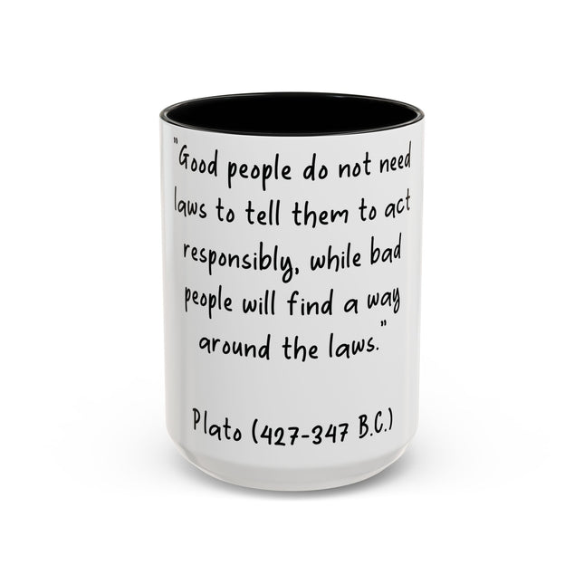 Plato Quote Mug – 15oz Accent Ceramic Cup for Thoughtful Minds