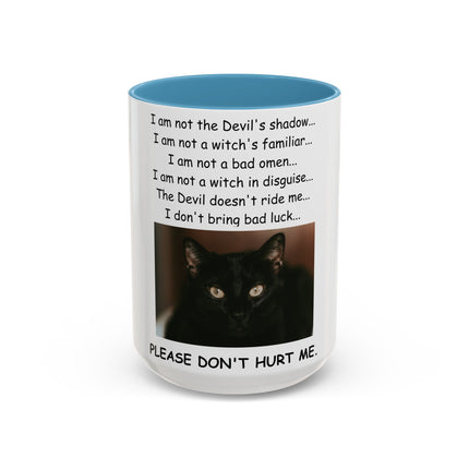 Accent Mug – Black Cat Print – Ceramic Drinkware – 15oz