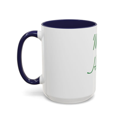 Magick Happens Coffee Mug — Witchy Green Script Accent Mug (11/15oz)