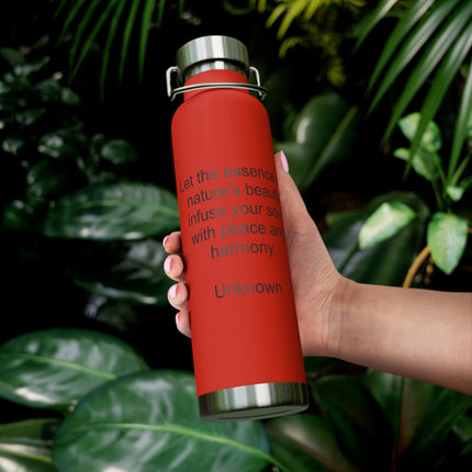 22oz Insulated Bottle — "Let the essence of nature's beauty" Inspirational Quote