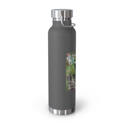 Be Kind to Feral Cats 22oz Vacuum Bottle — Insulated Travel Bottle for Cat Lovers