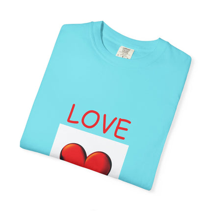 Unisex Love Heals T-Shirt - Garment-Dyed for Comfort and Style