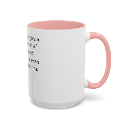Plato Quote Accent Coffee Mug - "Afraid of the Light" Philosophical Ceramic Mug