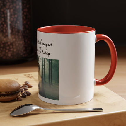 Magick Forest Accent Coffee Mug — "May a little bit of magick float into your life today"