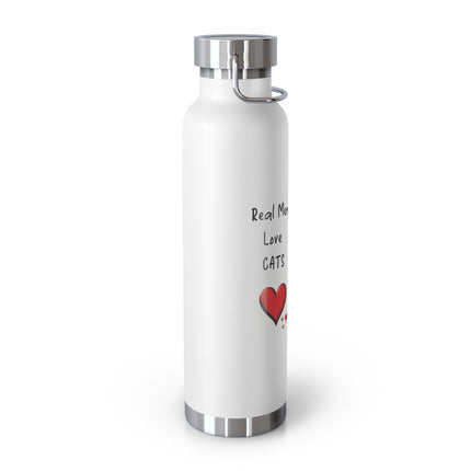 22oz Copper Thermos – Cat Dad Quote – Travel Bottle