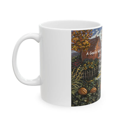 Samhain Ceramic Mug - 11oz, Autumn-Inspired Coffee Cup with Gaelic Meaning