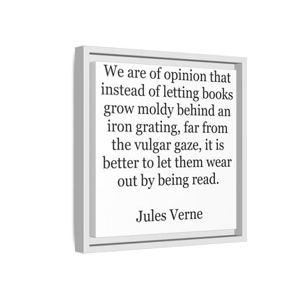 Jules Verne Quote Canvas Print — Literary Wall Art, "Better to Let Them Wear Out by Being Read"