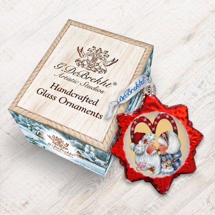 So Much in Love Mercury Glass Ornament by Jamie Mills-Price - Christmas Santa Snowman Decor - 778209-7514-2