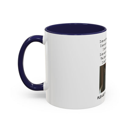 Black Cat 'Please Don't Hurt Me' Accent Coffee Mug – Dispelling Superstitions Gift