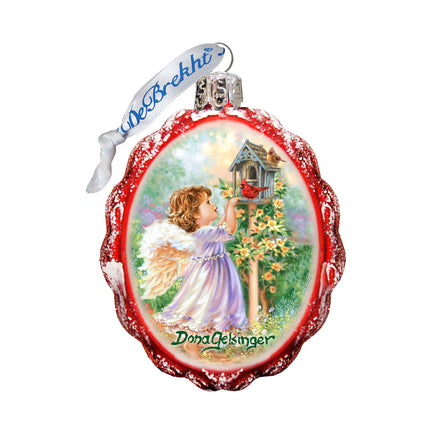 Angels Are Near Mercury Glass Ornament by D. Gelsinger - Nativity Holiday Decor - 778116-DG-4