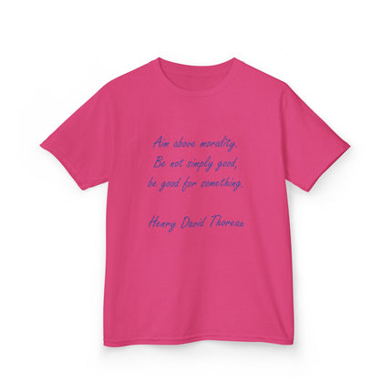 Inspirational Kids Tee - 'Aim Above Morality' - Be Good for Something