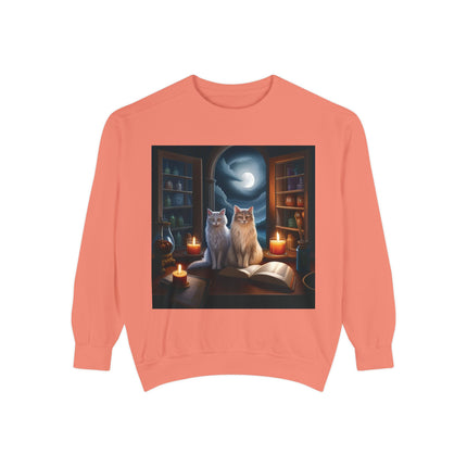 Cozy Cat Sweatshirt – Magical Workshop Design – Unisex Apparel