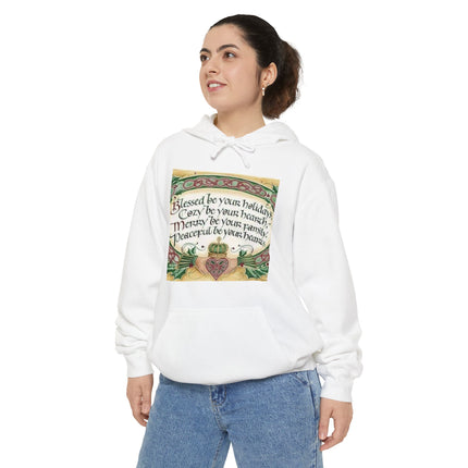 Celtic Holiday Hoodie — "Blessed be your holidays" Cozy Family Christmas Sweatshirt