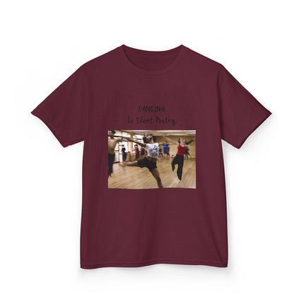 Dancing Is Silent Poetry Kids Tee – Heavy Cotton | Dance Gift