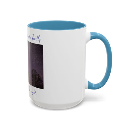 Starry Night Inspirational Coffee Mug – 15oz Accent Cup with Poetic Quote