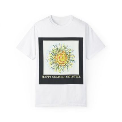 Summer Solstice Tee – Unisex Garment-Dyed Shirt with Sun Design