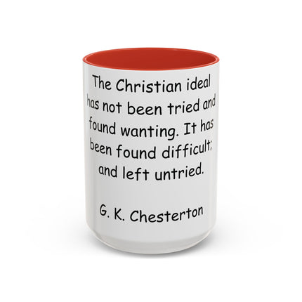 Chesterton Quote Mug - Inspirational Ceramic, 15oz