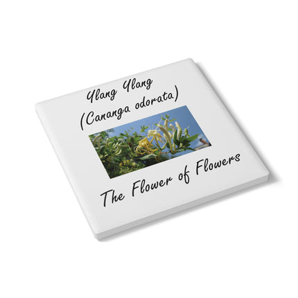 Ylang Ylang Floral Ceramic Coaster - The Flower of Flowers Design