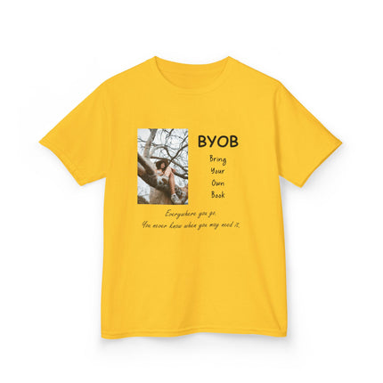Kids BYOB Tee – “Bring Your Own Book” – Heavy Cotton T-Shirt