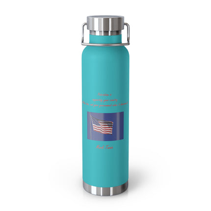 22oz Copper Vacuum Bottle — Patriotic Flag Insulated Water Flask