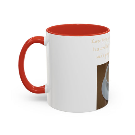 Funny Tea Mug – “Lie to Me” Motivational Accent Ceramic – 11oz