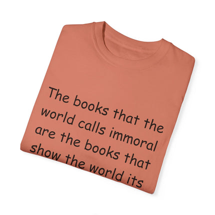 Oscar Wilde Quote Tee – “Books the World Calls Immoral” – Unisex Fit