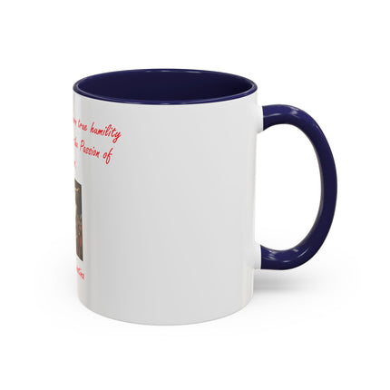 Saint Faustina Coffee Mug — 'Reflect on the Passion of Jesus' Religious Accent Mug