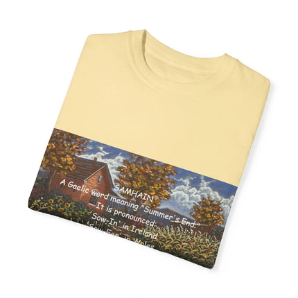 Samhain Tee – Unisex Garment-Dyed Shirt with Pumpkin Spice Wit