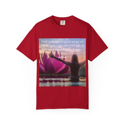 Inspirational Unisex Garment-Dyed T-shirt for Peace Lovers