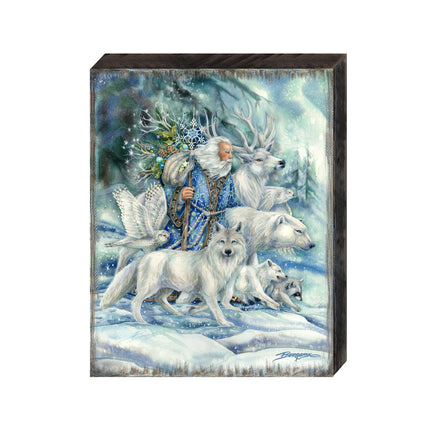 Cool Winds Father Winter Wooden Wall Art by J. Bergsma - Nature Wildlife Decor - 85922862B-JB-4