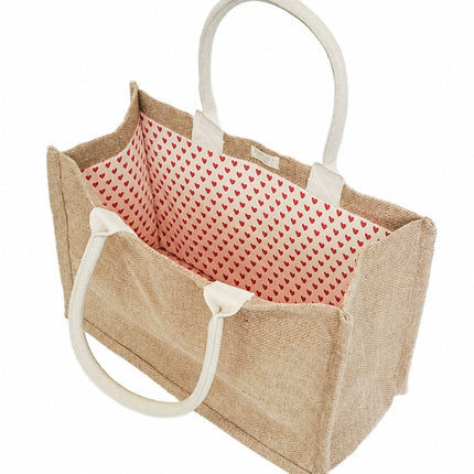 Jute Canvas Gift Bag With Pompom-3