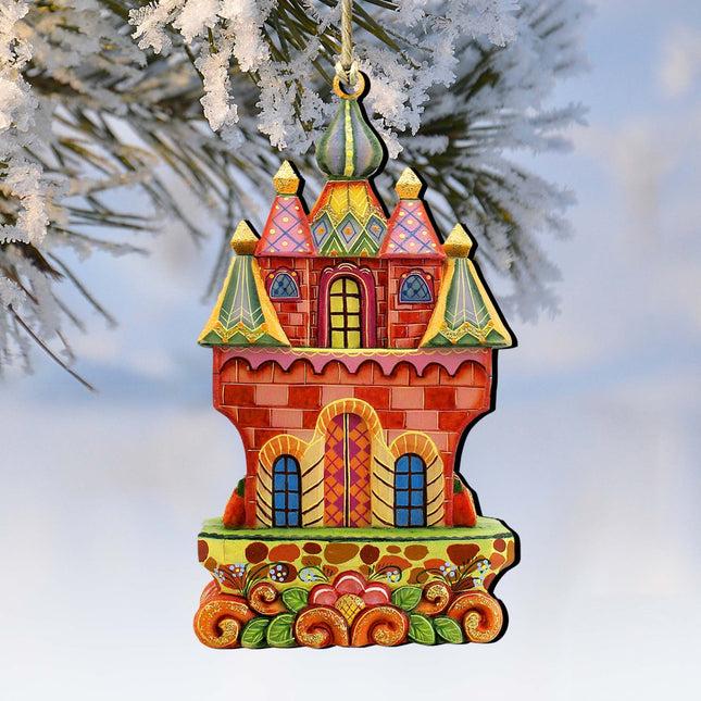 Fairy Castle Wooden Ornaments Christmas by G. DeBrekht - Christmas Decor - 8153315-0