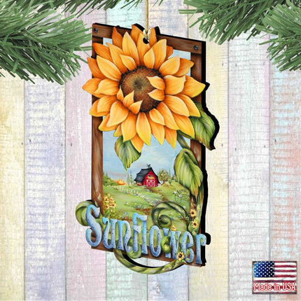 Sunflower Farms Wooden Ornaments by Jamie Mills-Price - Easter Spring Decor - 8457701-2