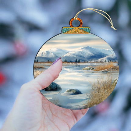 Alaskan Harmony Wooden Ornaments by G.Debrekht - Wildlife Holiday Decor - 870075-4