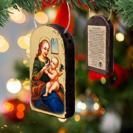 Madonna And Child Religious Christian Sacred Icon Ornament - Inspirational Icon Decor - 87031-3