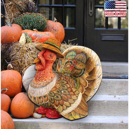 Thanksgiving Tom the Turkey Halloween Door Decor by G. DeBrekht - Thanksgiving Halloween Decor - 8158904H-3