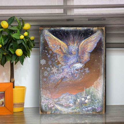 Snow Angel Fantasy Wooden Wall Art by Josephine Wall - Fantasy Decor - 852151-JW-4