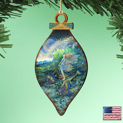 Surfers Dream Wooden Ornaments by Josephine Wall - Coastal Sea-Life Decor - 845622-JW-1