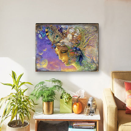 Eternal Love Fantasy Wooden Wall Art by Josephine Wall - Fantasy Decor - 852115-JW-3