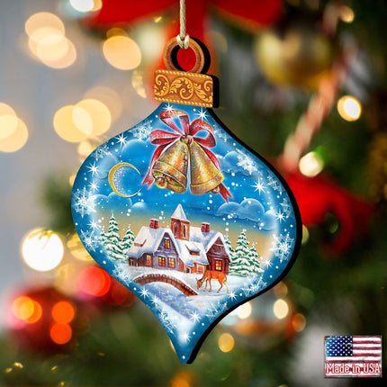 Winter Drop Christmas Wooden Ornaments by G. DeBrekht - Christmas Santa Snowman Decor - 8112182-2