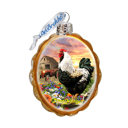 Sunrise on the Farm Mercury Glass Ornament by D. Gelsinger - Christmas Decor - 778114-DG-4