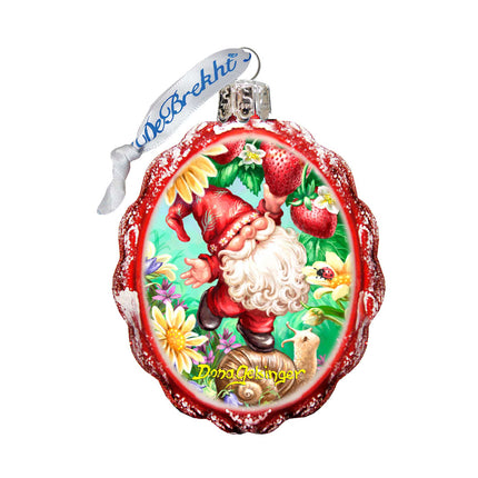 Sweet Summer Gnome Dwarf Mercury Glass Ornament by D. Gelsinger - Christmas Decor - 778106-DG-4