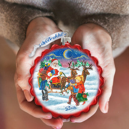 Happy Holidays to All Wreath Glass Ornament by G. DeBrekht - Christmas Décor - 759-044-3