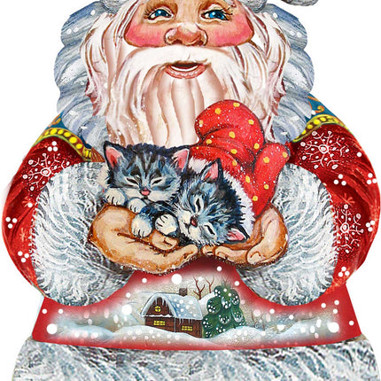 Kitten Holiday Santa Christmas Door Decor by G. DeBrekht - Christmas Decor - 8117808H-4